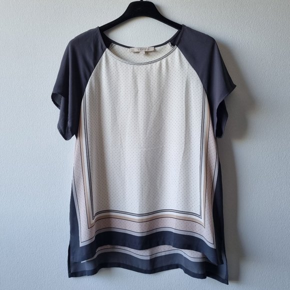 LOFT Ann Taylor Handkerchief Short Sleeve Blouse Size M - Picture 1 of 7